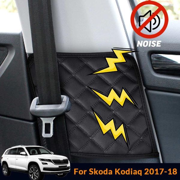 

2x car seat safety belt protective pad crash mat cover car styling auto interior accessories for kodiaq 2017 2018