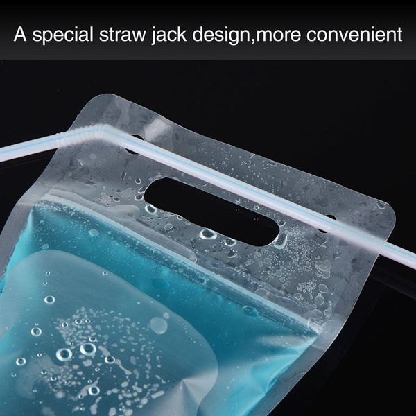

50 pack drink bags stand up reclosable zipper drinking pouches kitchen storage organization