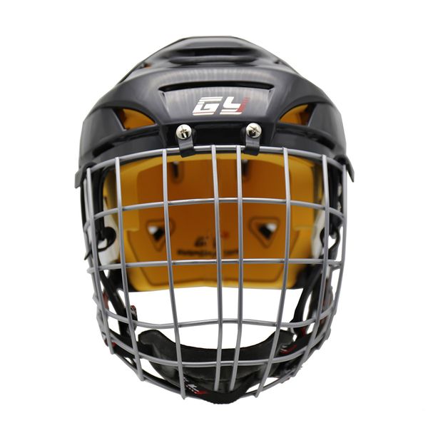 

2019 gy improving perfect version ice hockey helmet steel mask equipment with cage combo mix size and black color