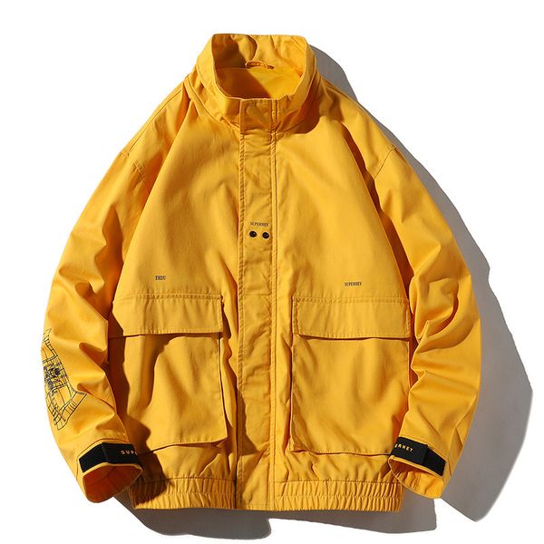 

fashion spring hip hop punk mens jacket 2019 streetwear brand bomber clothes, Black;brown