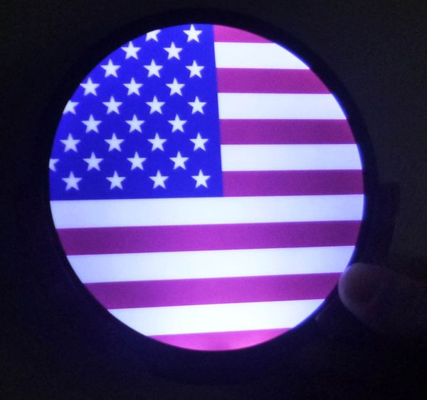 

4.5v usa led light sign bright glowing car logo wireless american stickers
