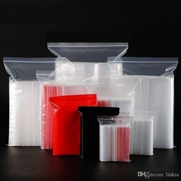 

13*19cm closure pockets transparent bag pe food sealed bag
