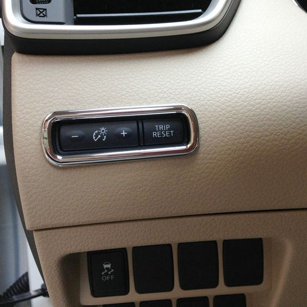 

abs car front odometer switch button cover trim 1pcs for nissan qashqai rogue sport 2014-2020