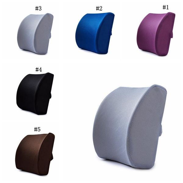 New Memory Foam Lumbar Cushion Travel Pillow Car Chair Back