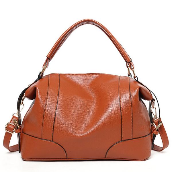 

new style middle aged women handbag tote pu leather shoulder crossbody bag casual designer female messenger bag travel