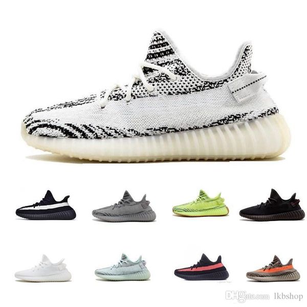 

2019 pecial price neaker new kanye xi running hoe grey orange triped zebra grow black red ma color quality neaker 5 12