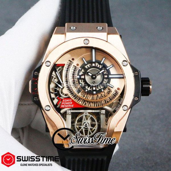 

продажа miyota автоматические tourbillon мужские часы розовое золото шампанское золотой скелет циферблат черный каучуковый ремешок 45mm часы, Slivery;brown