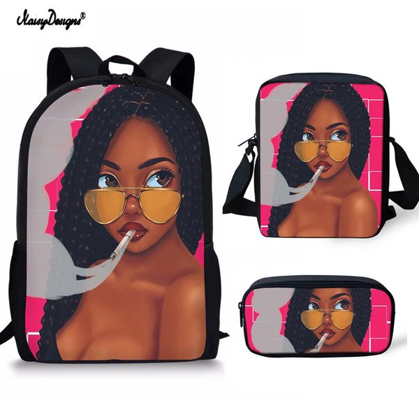 

afro art women girls school book bags for kid teenage back packs shoulder student backpack lady african prints cartable enfant