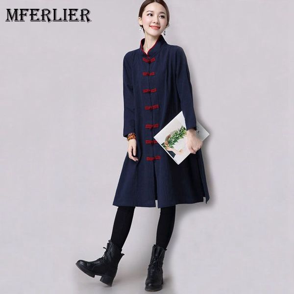 

mferlier autumn artsy trenchcoat mandarin collar pannelled plate buckle single breasted split hem manteau femme long trench coat, Tan;black