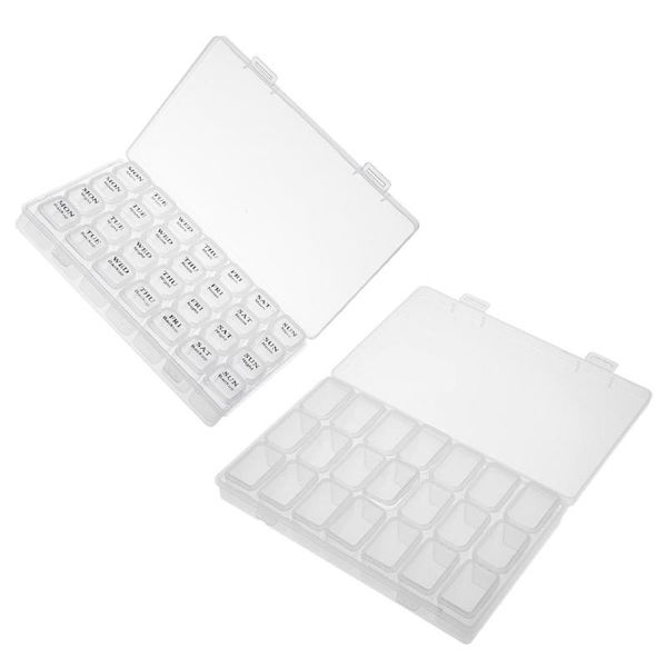 

plastic empty storage box nail art tools jewelry beads display storage case, Silver