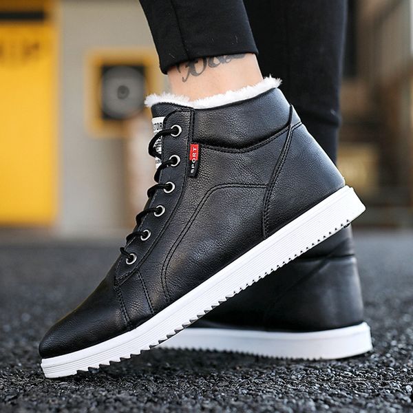 

boots men casual shoes winter boots men shoes 2020 snow bota masculina zapatos de mujer rtg5, Black
