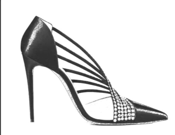 

so kate styles 8cm 10cm 12cm water drill high heels shoes red bottom nude color genuine leather point toe pumps rubber, Black