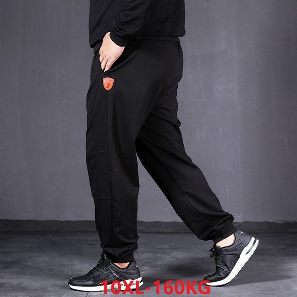 

summer men large size sweatpants sports work out pants 8xl 9xl 10xl oversize pants simple 150kg 58 60 62 66 68 70, Black