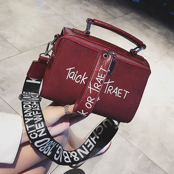 

женщины scrub плечо сумка сумки моды письмо украшения tote сумки широкий ремень crossbody сумка для женщин sac a главный