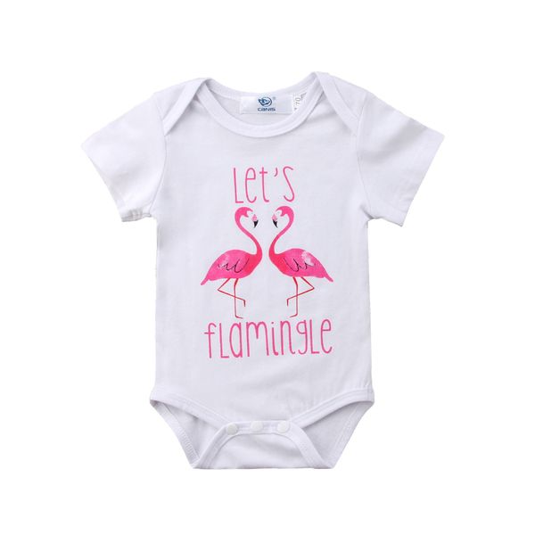 

pudcoco newborn baby girl flamingo cotton romper short sleeve clothes outfits summer baby clothing, Blue