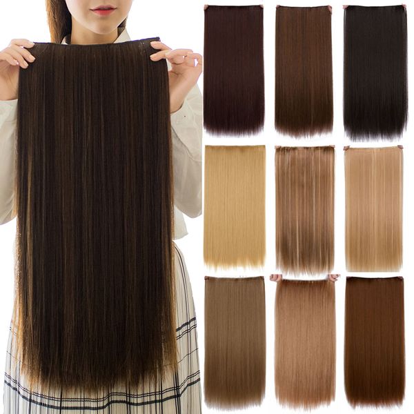 Zxtress 24 Inch Black Blonde Long Clip Hairpiece Clip In One Piece