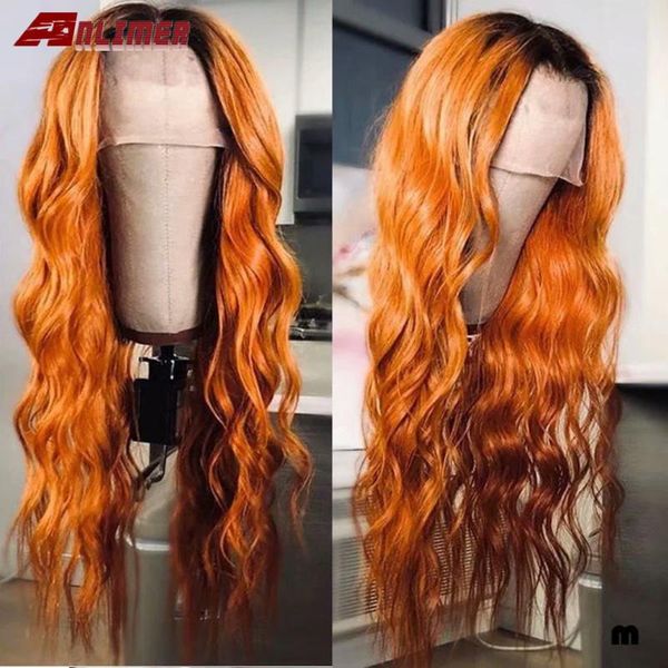 

13x6 body wavy lace front human hair wigs for black women natural black & 1b/orange color peruvian remy hair wig bleached knots, Black;brown