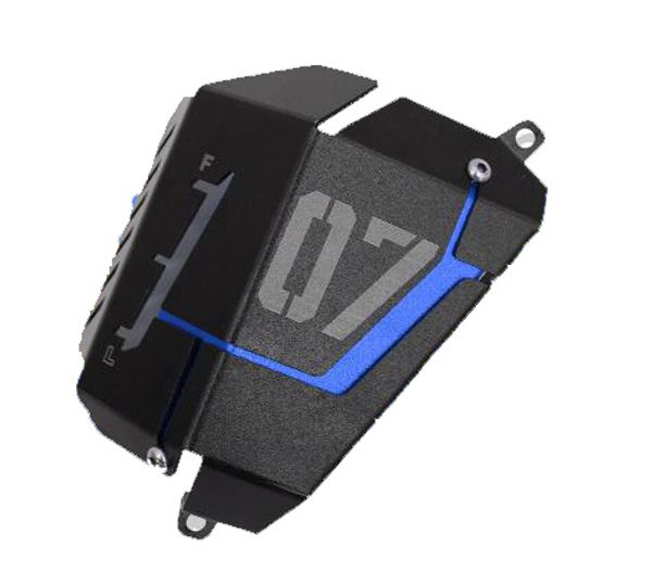 

motorcycle radiator water coolant reservoir tank guard cover for mt-07 mt07 blue