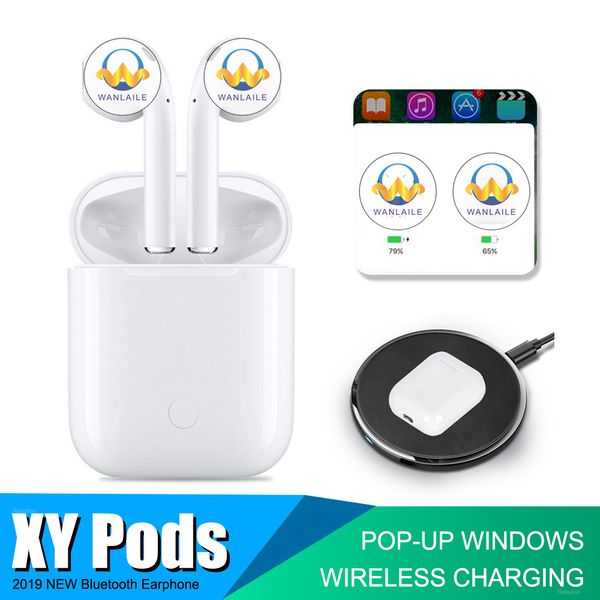 

XY pods tws bluetooth 5.0 беспроводные наушники ture стерео наушники красочные наушники с сенсорным управлением наушники с зарядным устройством всплывающие окна iphone XS X