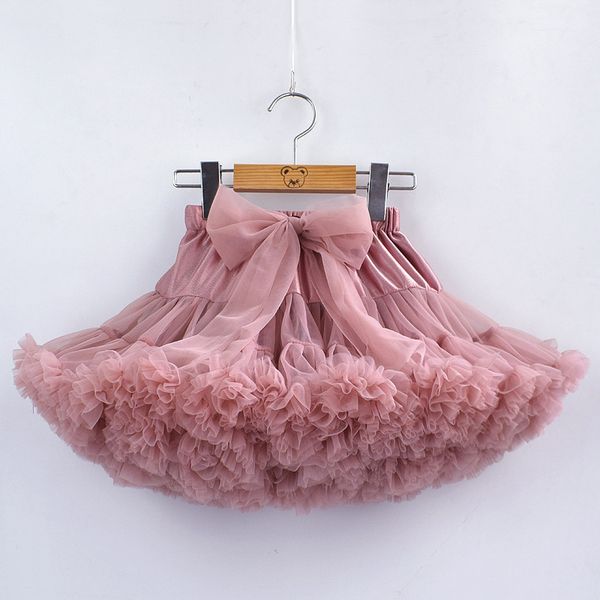 

baby girls tutu skirt fluffy children ballet kids pettiskirt baby girl skirts big bow tulle party dance skirts for girls y200704