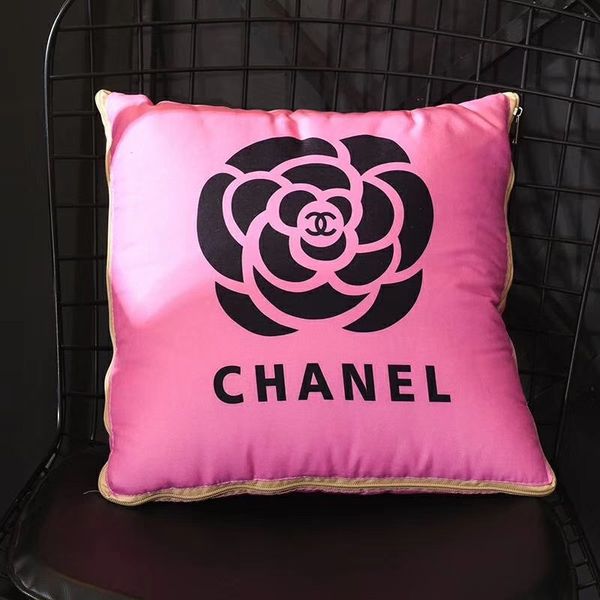 Pink White Flower Design Pillow 40 40cm 3d Print Letter Simple