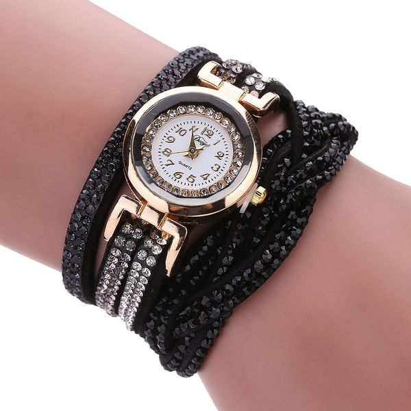 

bracelet watch ladies 2018 quartz watches women rhinestone leather wristwatch dropship gift, Slivery;brown