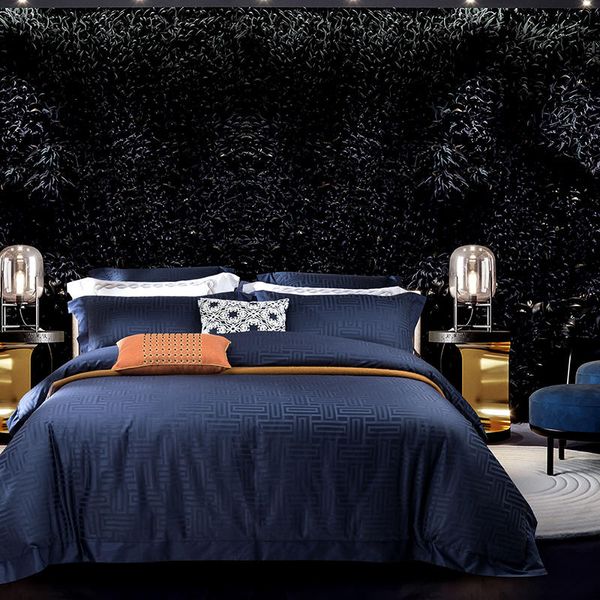 Luxury Egyptian Cotton Jacquard Bedding Set Queen King Size Bed