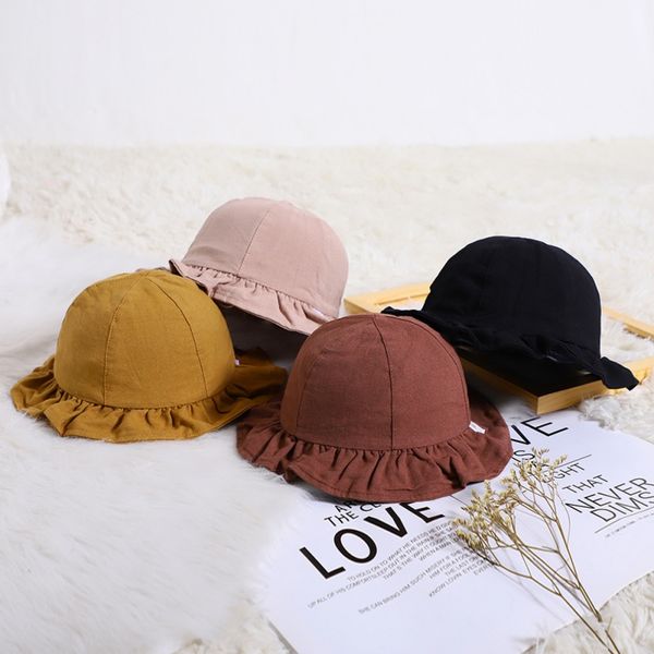 

casual fashion baby girl cute princess hat kids toddler solid color hat children's gift new, Yellow