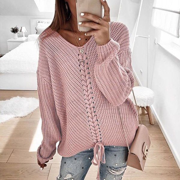 

autumn winter warm solid plain women knitted sweater v-neck long batwing sleeve soft warm lady loose casual sweater, White;black