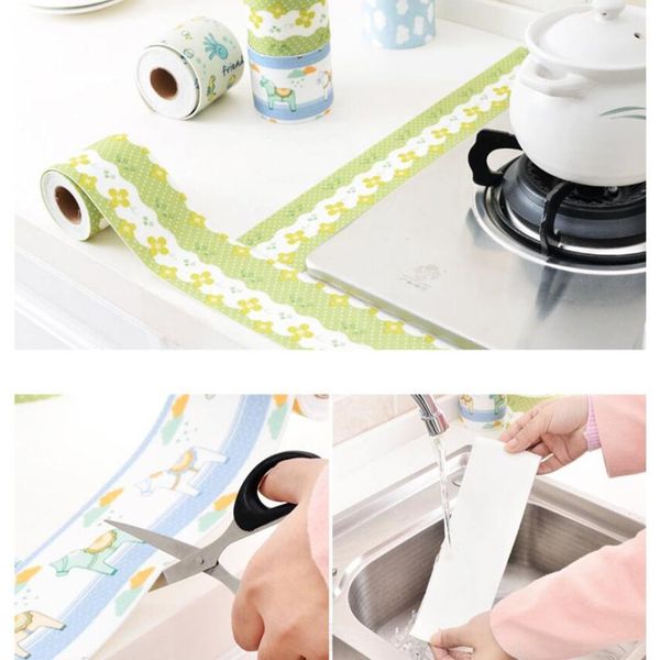 

self-adhesive ceramic kitchen sticker waterproof anti-humidity pvc sticker bathroom wall corner line sink stickers 8*280cm other housekeepin