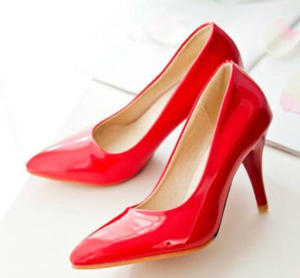 

women's shoes in spring and autumn high fine heel pointed end @6017, Black