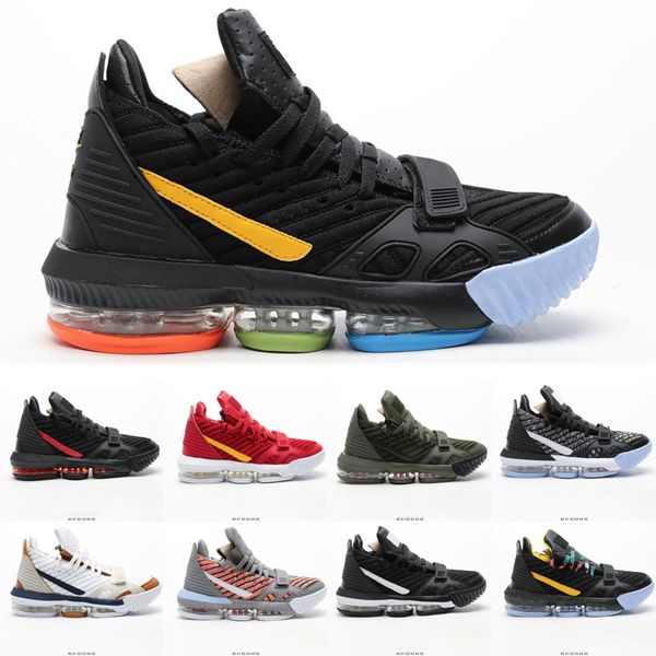 

Mens 16s Wolf Grey Sports Basketball shoes all colorways Oreo FRESH BRED What the jame XVI 16 Multicolor disigner sneaker 40-46