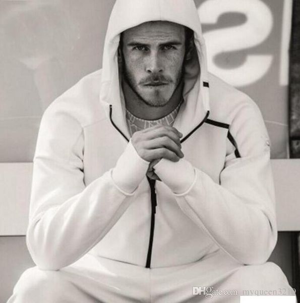 

2017 new zne tracksuit sweatshirts sweat suit for mens hoodies brand clothing jackets sportswear sets 2 colors, Black