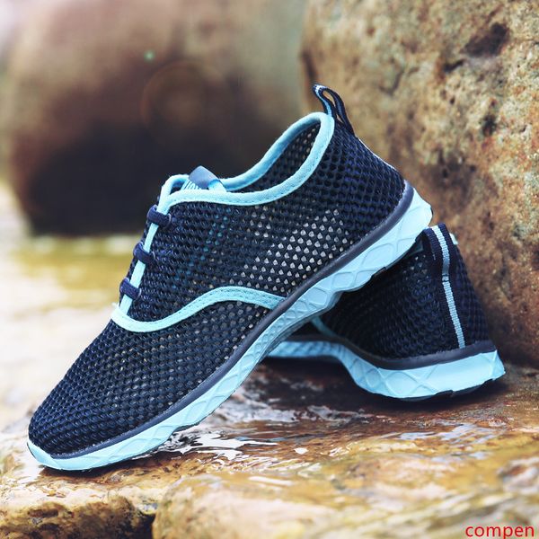 

light blue summer breathable men casual shoes lightweight cushion walking shoes outdoor water shoes big size 14 zapatillas mujer sapato