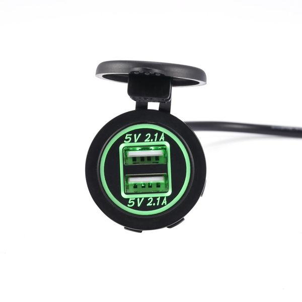 

car charger cigarette lighter styling waterproof heat-resistant 4.2a dual usb port power adaptor socket splitter power auto hot