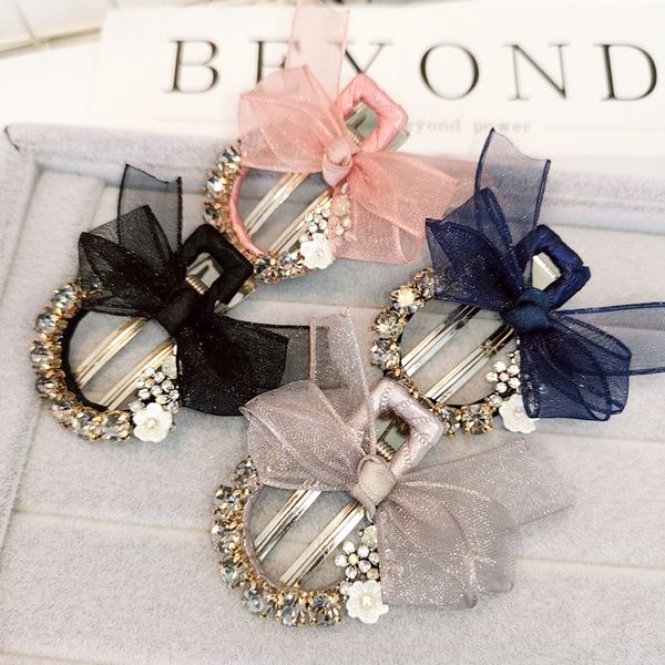 

1pc lace bow rhineston hairpins headwear hairgrips hair clips for girls hair barrettes women accessories
