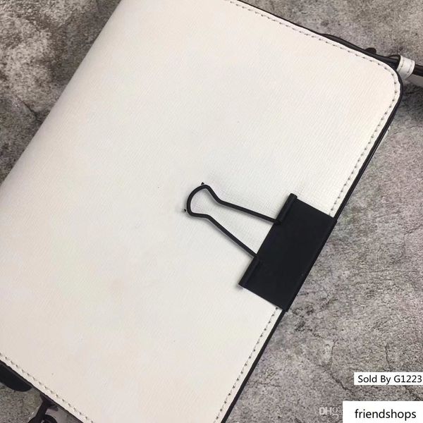 

women ow white shoulder bag luxury cowhide leather handbag women off sculpture bag office clipbox pouch crossbody bag