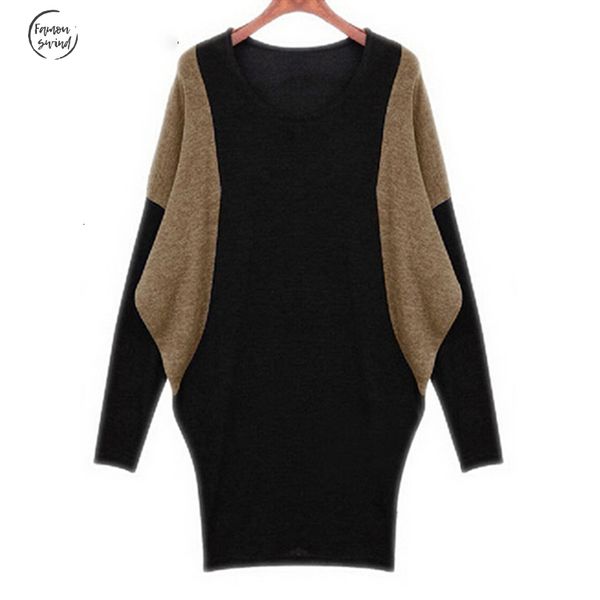 

women sweater new long sleeve batwing computer knitting sweaters womens autumn winter pullovers casual tees, White;black