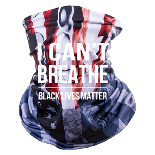 

i cant breathe fashion bandanas face mask headband neck gaiter motorcycle mask for women men print polyester face scarves fishi #4829, Blue;black