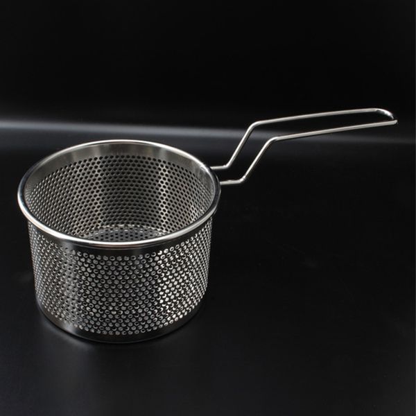 

easy-304 stainless steel frying fried basket frying pan filter food colander oil leak cocoa sieve mesh noodle dumplings stra