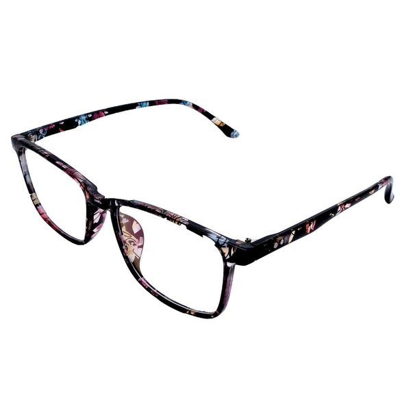 

pchromic grey distance myopia oversize glasses -0.25 to -6.0 frames mens womens floral shortsighted spectacles eyewear new, Silver
