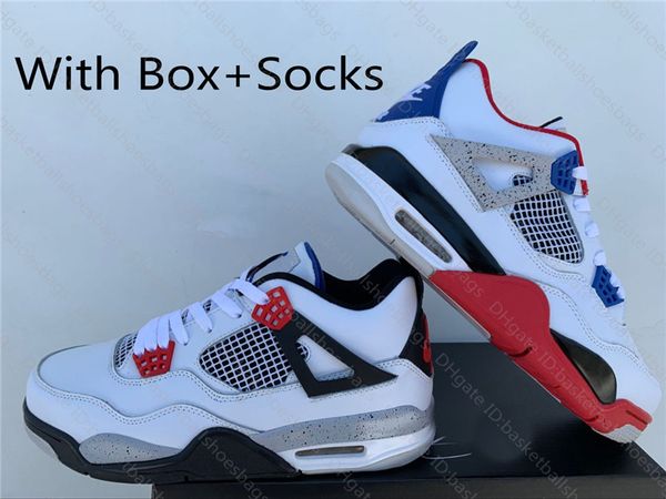 

original 4 4s mens basketball shoes iv leather basketball shoes what the 4 air sneaker for mens with box and socks