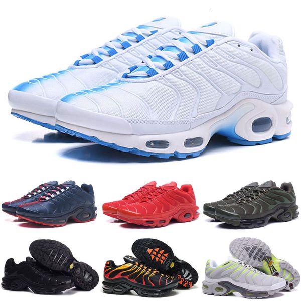 

2020 mens tn kids running shoes basket requin breathable mesh chaussures homme noir zapatillaes tn, Black