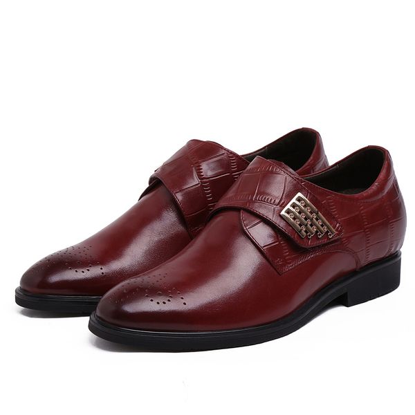 

gentleman's party shoes black brown genuine leather flats pointed toe loafers men wedges casual loafers high-end shoes js-a0089
