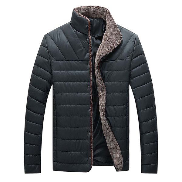 

luxury jacket coat men casual winter solid warm button long sleeve windbreaker botton smooth pocket outwear plus size, Black;brown