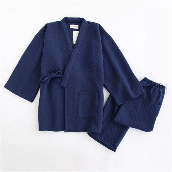 

male pajamas pyjamas suit casual sleep set 2pcs rone&pant nightwear male spring winter cotton kimono sleepwear home wear loose, Black;brown