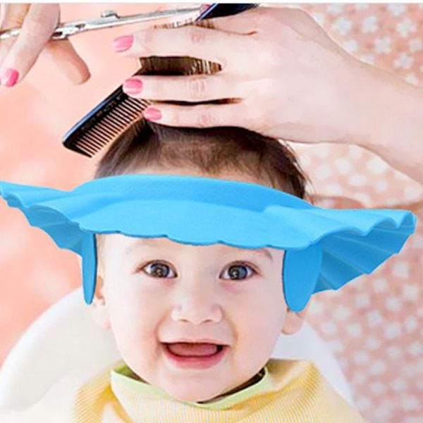 

adjustable soft baby children shampoo bath shower cap shampooing for kids head to baby shower hat child bathing cap bath visor