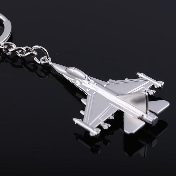 

24 pcs/lot battleplane f16 key chains rings holder for car keyrings keychains for man women bulk wholesale drop shipping, Slivery;golden