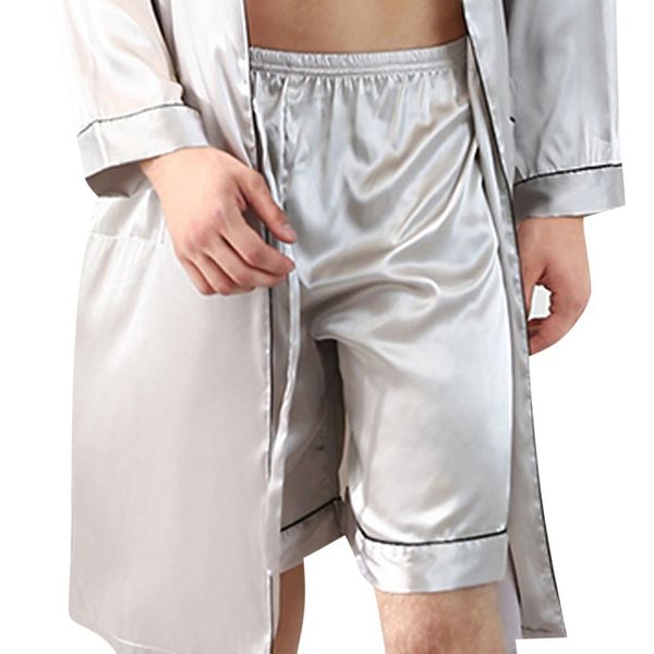 

men shorts men's shorts satin pajama sleepwear homewear loungewear and seductive#4a30, Black;brown