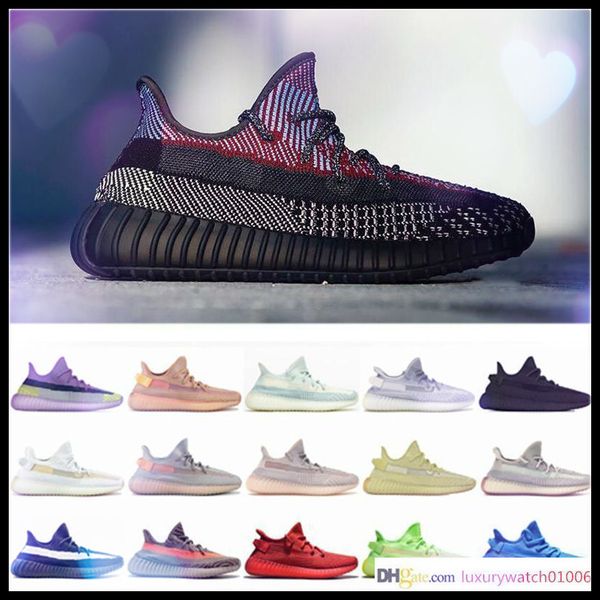 

reflective yeshaya yecheil yeezreel men women shoes kanye west clay gid glow black static designer sneakers citrin cloud white synth runner